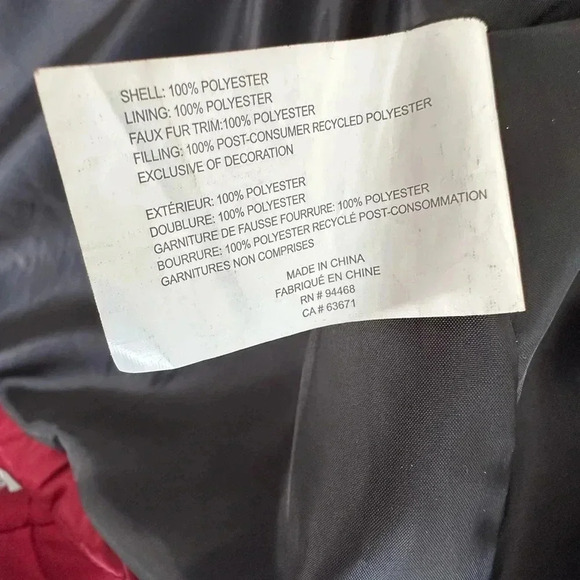 NWOT HFX Women's Heavyweight Quilted Winter Puffer Parka Mid Length. Wine Sz: M - Picture 15 of 16